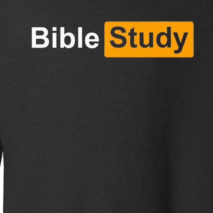 Funny Bible Study Hub Logo Sarcastic Adult Humor Toddler Sweatshirt