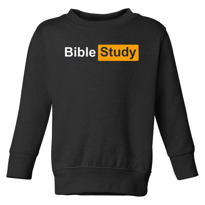 Funny Bible Study Hub Logo Sarcastic Adult Humor Toddler Sweatshirt