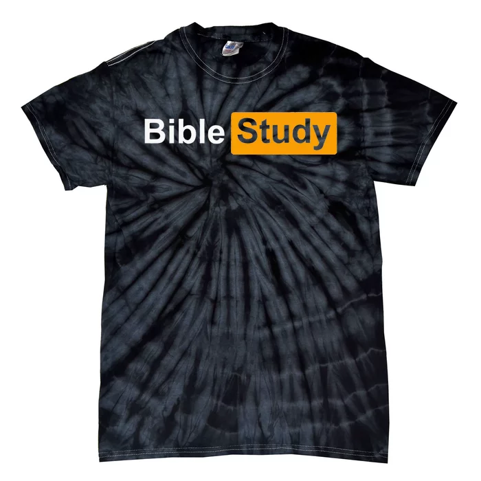 Funny Bible Study Hub Logo Sarcastic Adult Humor Tie-Dye T-Shirt