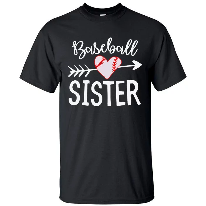 Funny Baseball Sister quote Sister cool Baseball Sister Tall T-Shirt