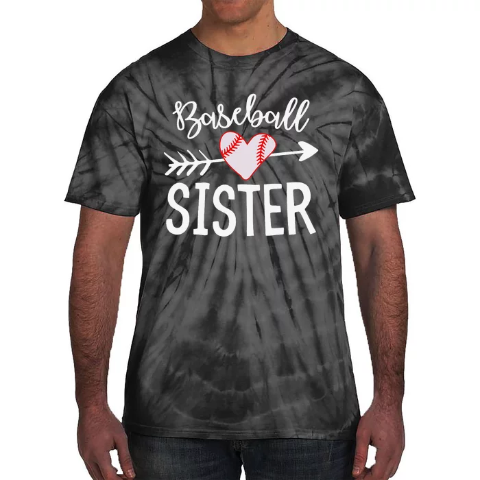 Funny Baseball Sister quote Sister cool Baseball Sister Tie-Dye T-Shirt