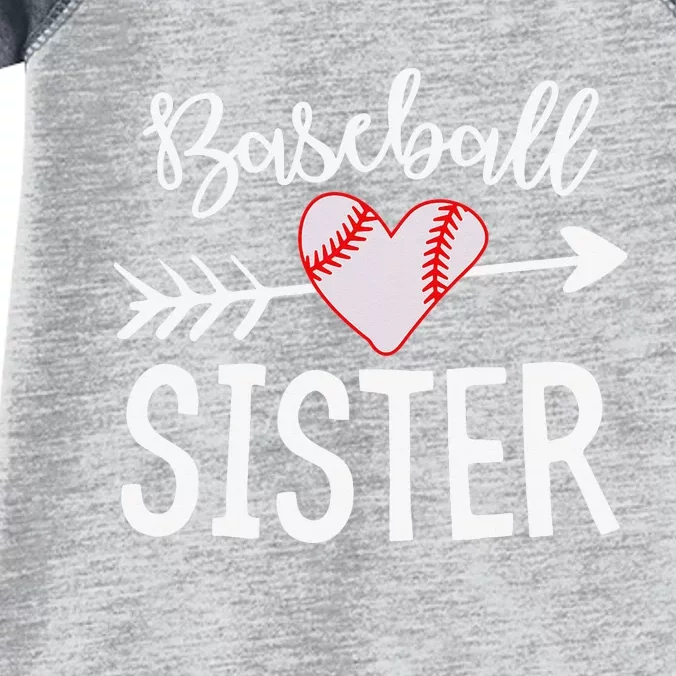 Funny Baseball Sister quote Sister cool Baseball Sister Infant Baby Jersey Bodysuit