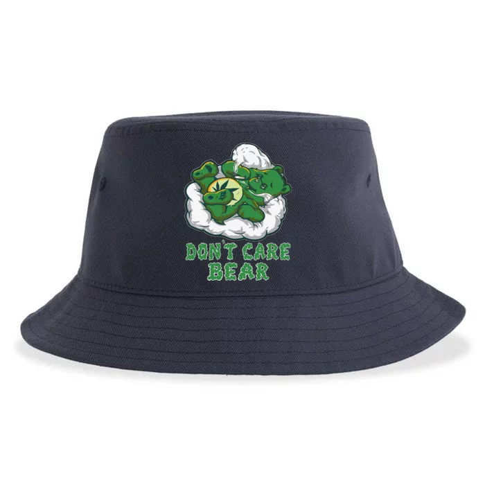 Funny Bear Smoking Weed Cannabis Marijuana 420 Stoner Gift Sustainable Bucket Hat