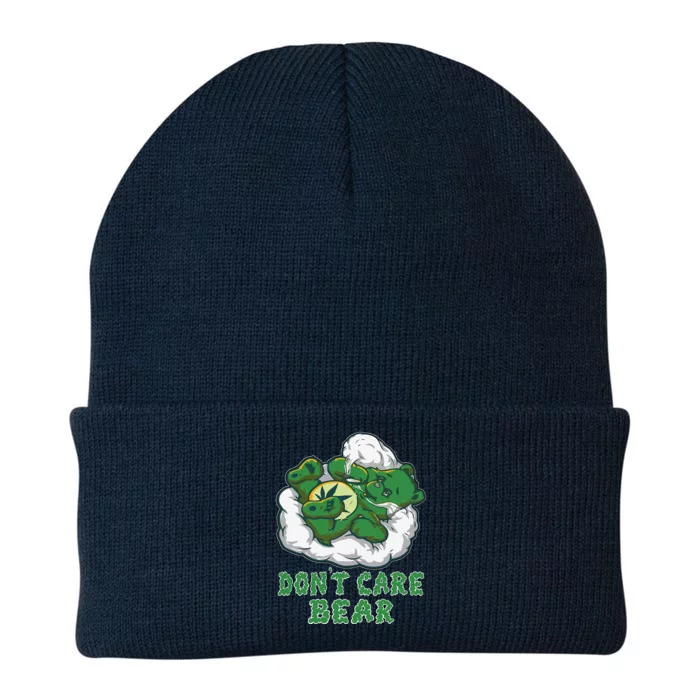 Funny Bear Smoking Weed Cannabis Marijuana 420 Stoner Gift Knit Cap Winter Beanie