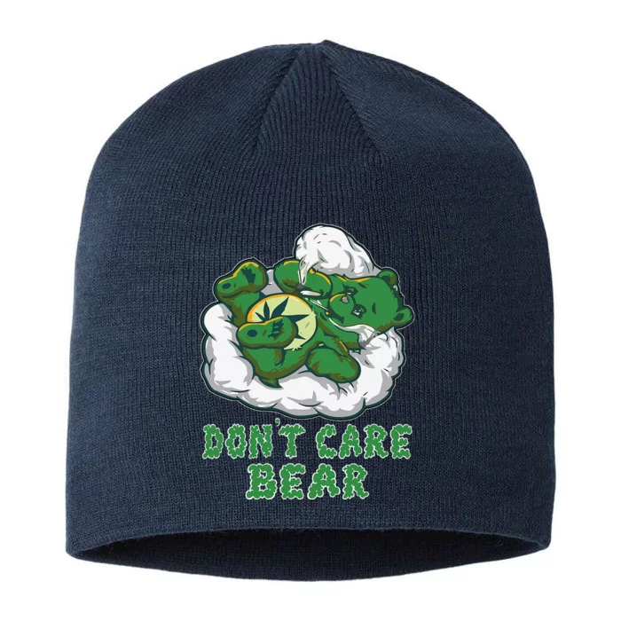 Funny Bear Smoking Weed Cannabis Marijuana 420 Stoner Gift 8 1/2in Sustainable Knit Beanie