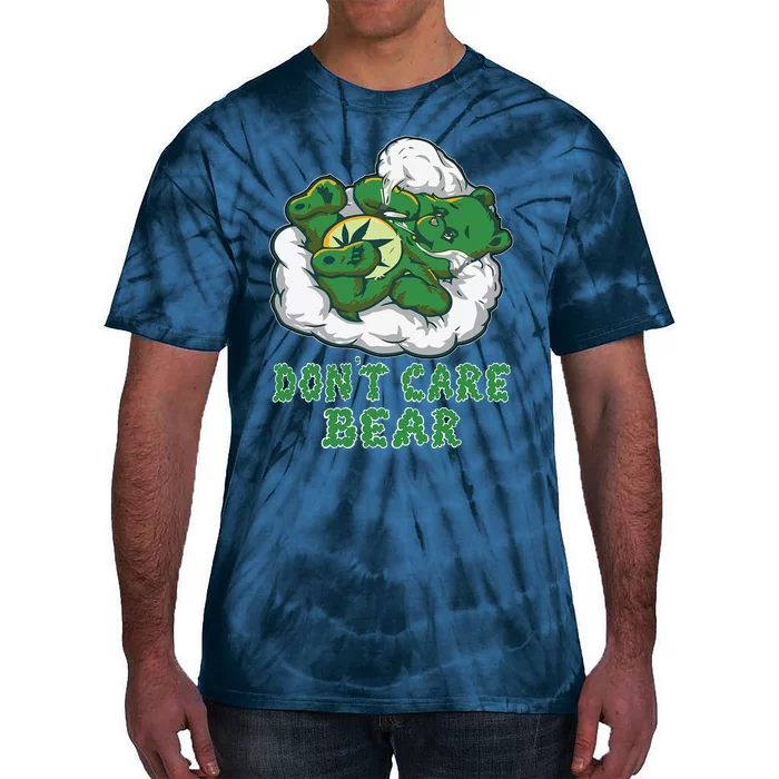 Funny Bear Smoking Weed Cannabis Marijuana 420 Stoner Gift Tie-Dye T-Shirt