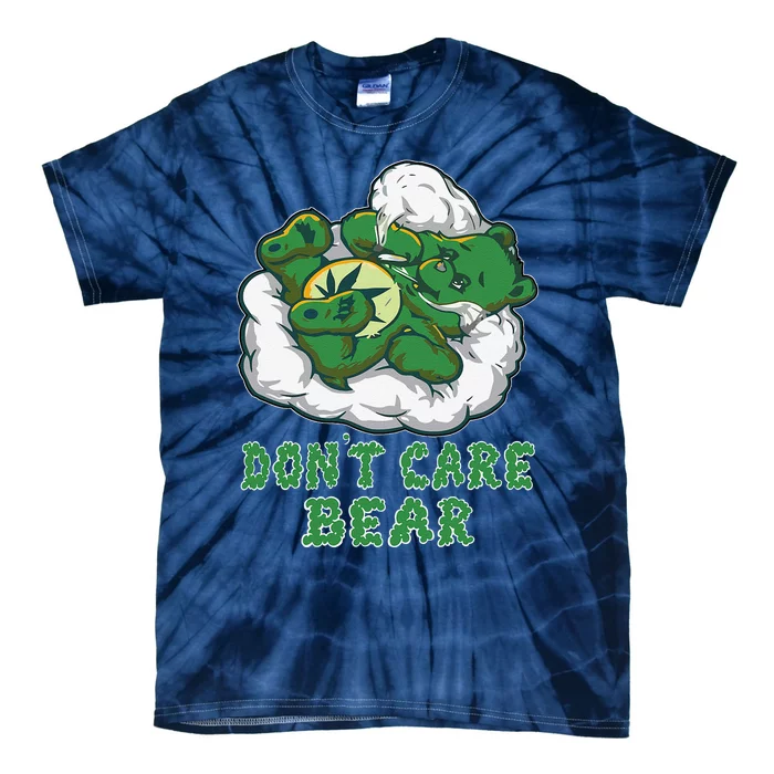 Funny Bear Smoking Weed Cannabis Marijuana 420 Stoner Gift Tie-Dye T-Shirt