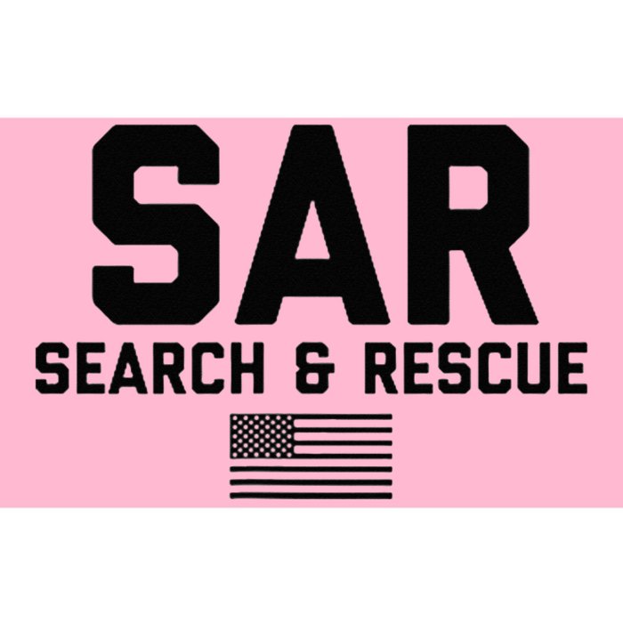 FRONT & BACK Search And Rescue American Flag SAR Team Bumper Sticker