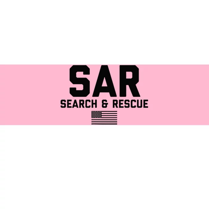 FRONT & BACK Search And Rescue American Flag SAR Team Bumper Sticker