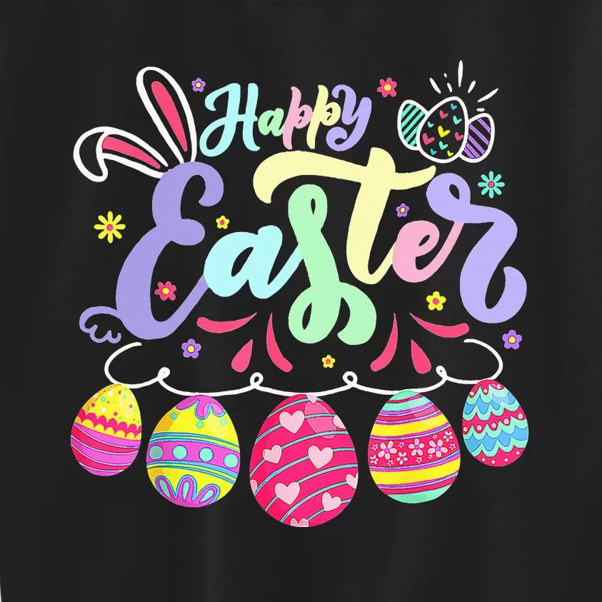 funnt Bunny Spring Easter Egg Hunt Easter Kids Sweatshirt