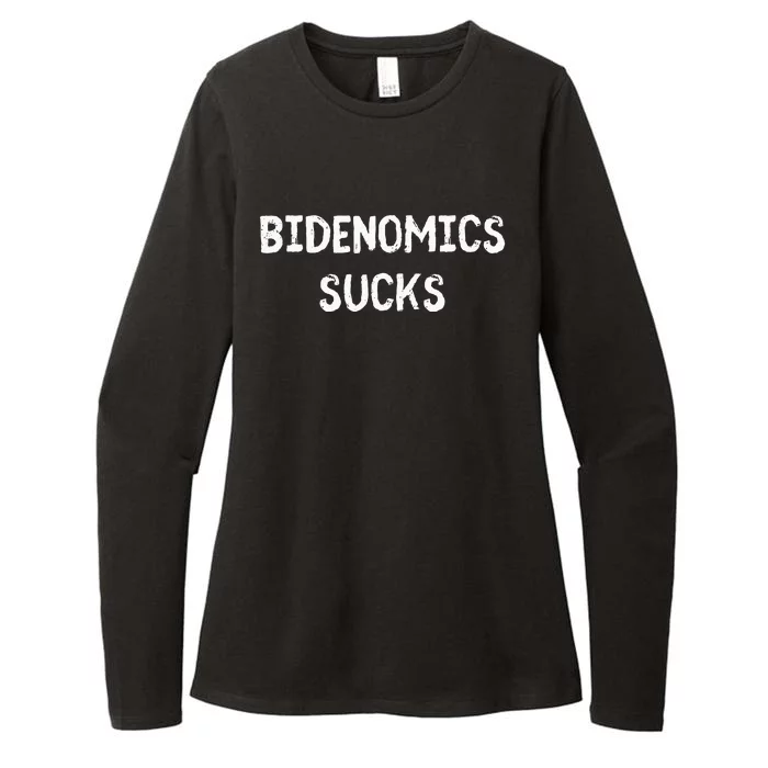 Funny Bidenomics Sucks Fun Novelty Gag Womens CVC Long Sleeve Shirt