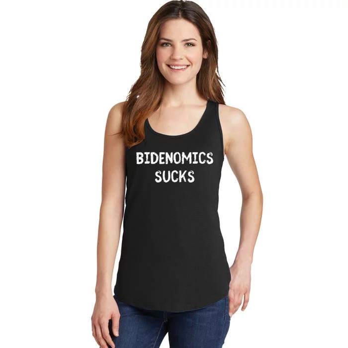 Funny Bidenomics Sucks Fun Novelty Gag Ladies Essential Tank