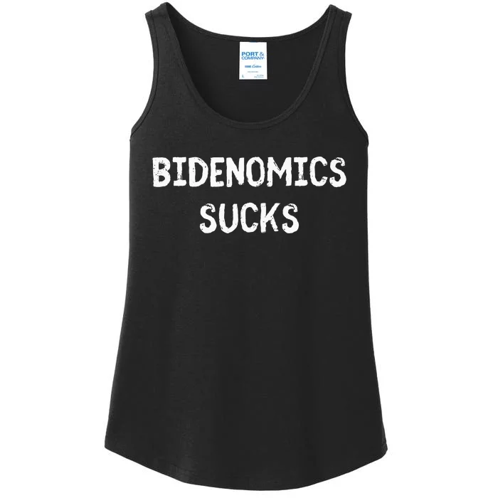 Funny Bidenomics Sucks Fun Novelty Gag Ladies Essential Tank