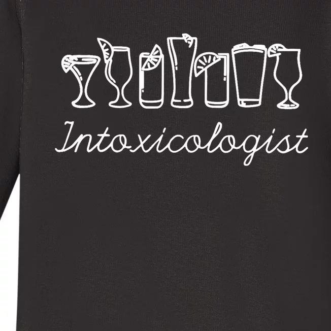 Funny Bartender Shirts For Wo Intoxicologist Bartending Baby Long Sleeve Bodysuit