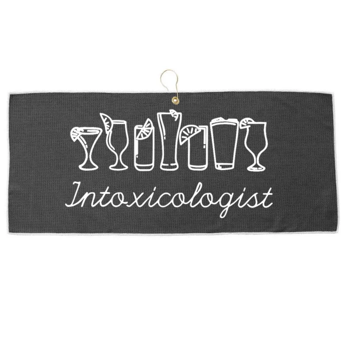 Funny Bartender Shirts For Wo Intoxicologist Bartending Large Microfiber Waffle Golf Towel