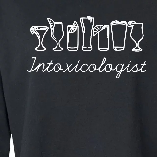 Funny Bartender Shirts For Wo Intoxicologist Bartending Cropped Pullover Crew