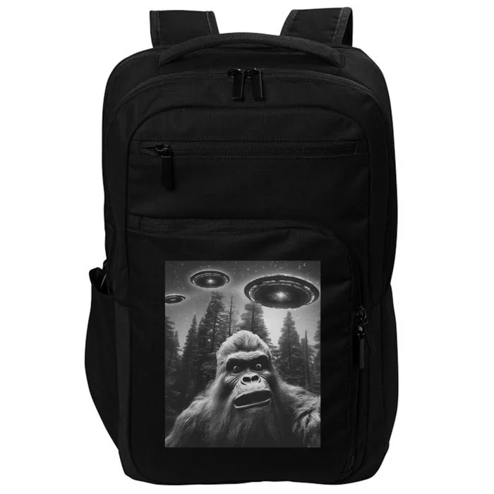 Funny Bigfoot Sasquatch Alien Ufo Impact Tech Backpack