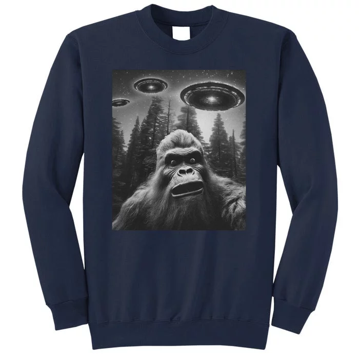 Funny Bigfoot Sasquatch Alien Ufo Tall Sweatshirt