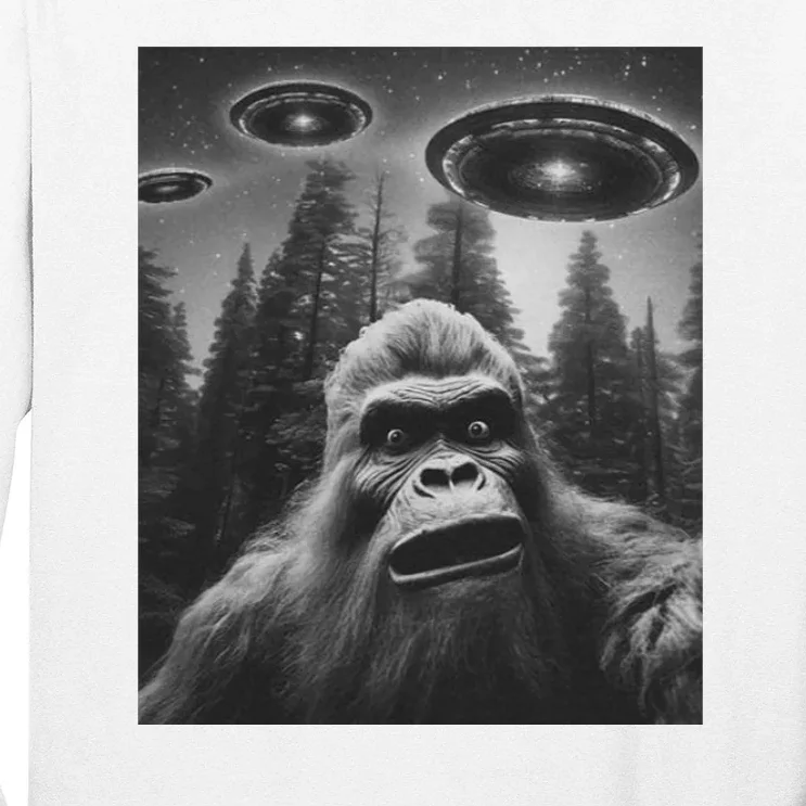 Funny Bigfoot Sasquatch Alien Ufo Long Sleeve Shirt