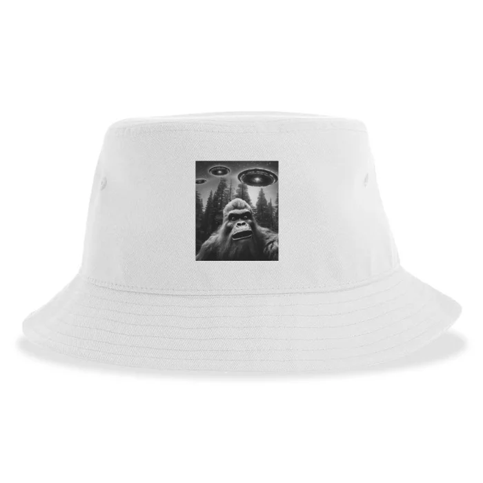 Funny Bigfoot Sasquatch Alien Ufo Sustainable Bucket Hat