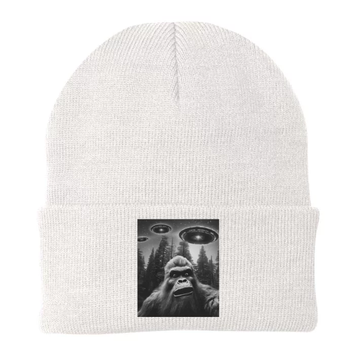 Funny Bigfoot Sasquatch Alien Ufo Knit Cap Winter Beanie