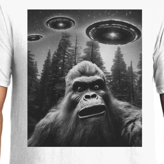 Funny Bigfoot Sasquatch Alien Ufo Pajama Set