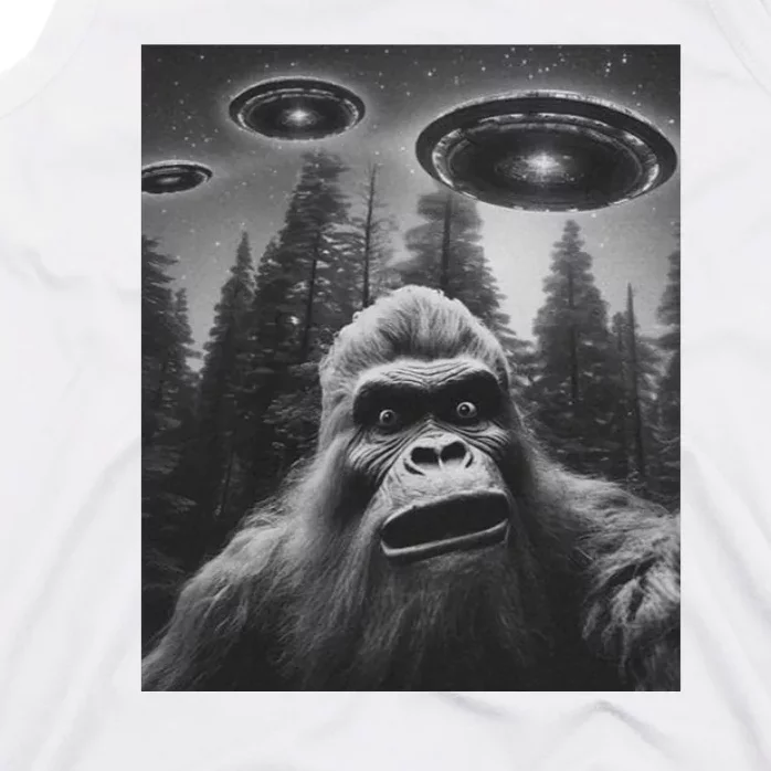 Funny Bigfoot Sasquatch Alien Ufo Tank Top