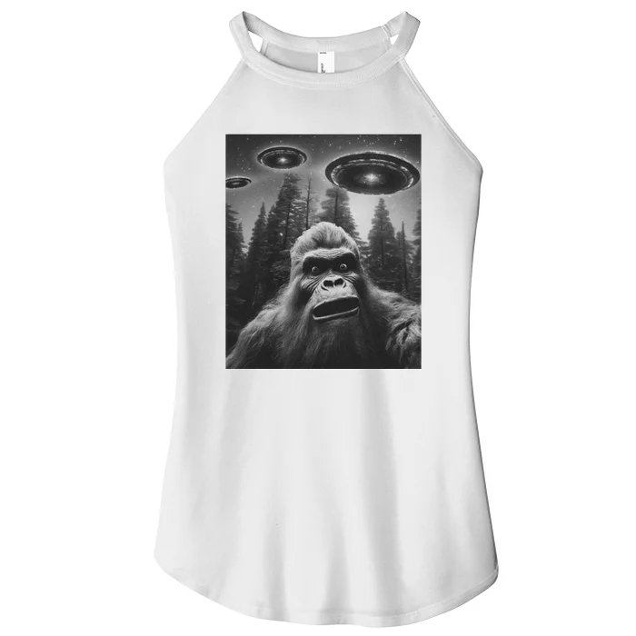 Funny Bigfoot Sasquatch Alien Ufo Women’s Perfect Tri Rocker Tank