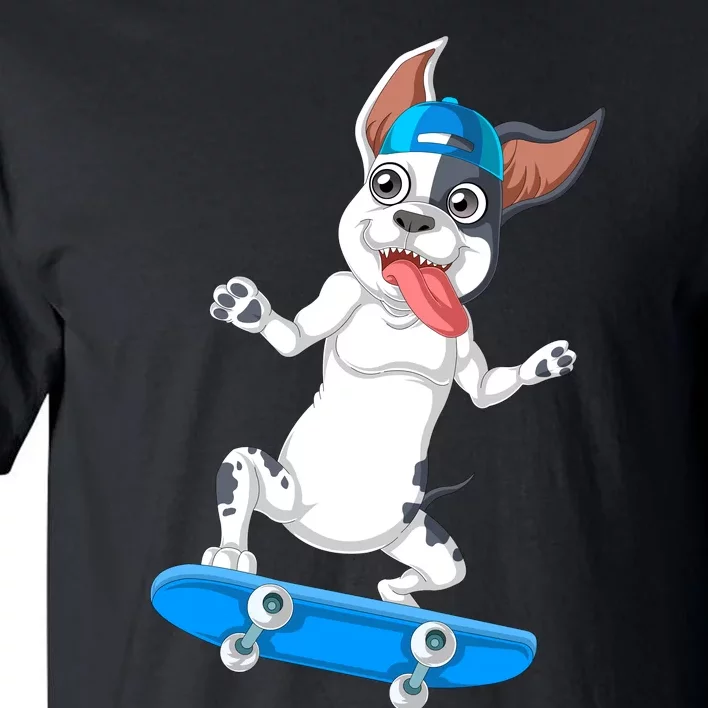 French Bulldog Skateboarding Tall T-Shirt