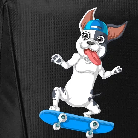 French Bulldog Skateboarding City Backpack