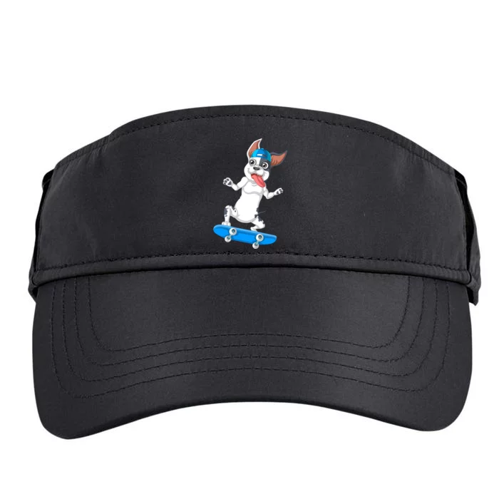 French Bulldog Skateboarding Adult Drive Performance Visor