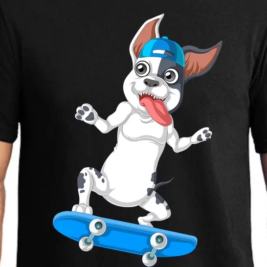 French Bulldog Skateboarding Pajama Set