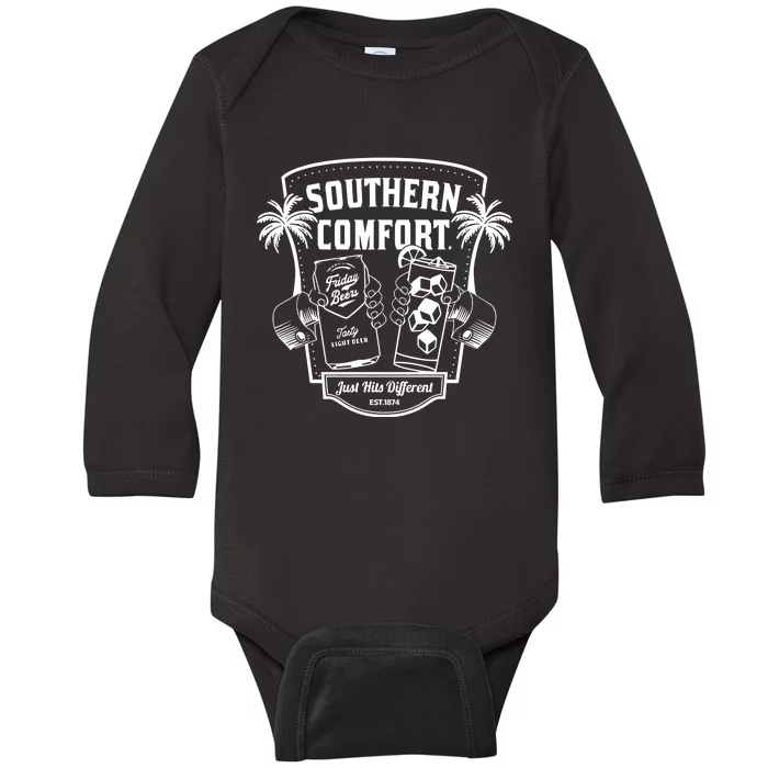 Friday Beers Southern Baby Long Sleeve Bodysuit