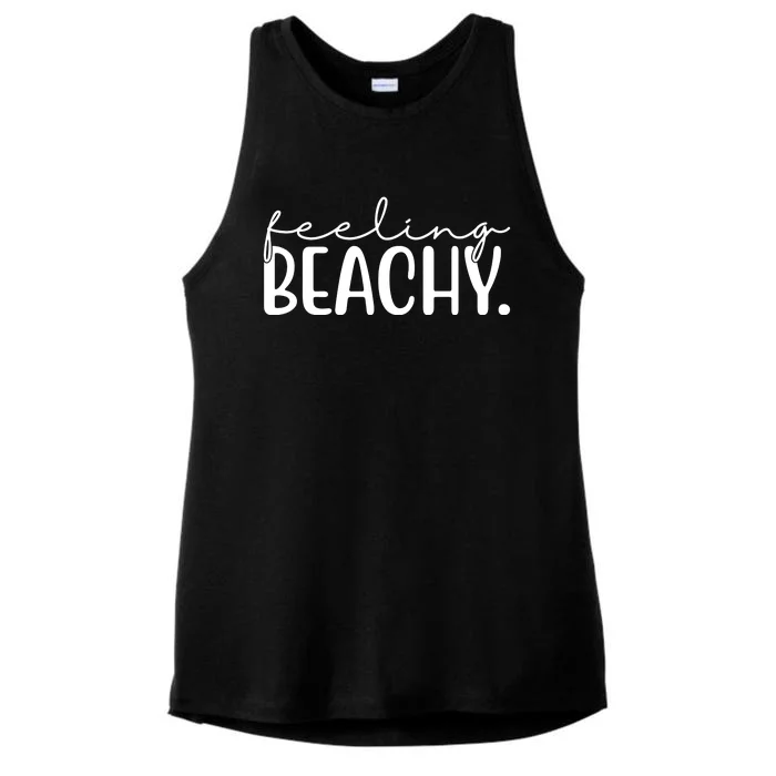 Feeling Beachy Summer Vacation Ladies Tri-Blend Wicking Tank