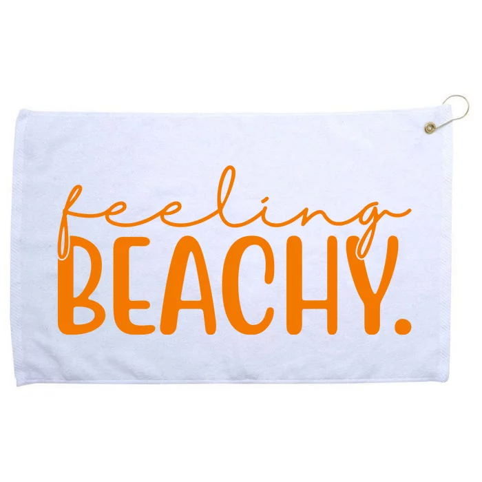 Feeling Beachy Summer Vacation Grommeted Golf Towel