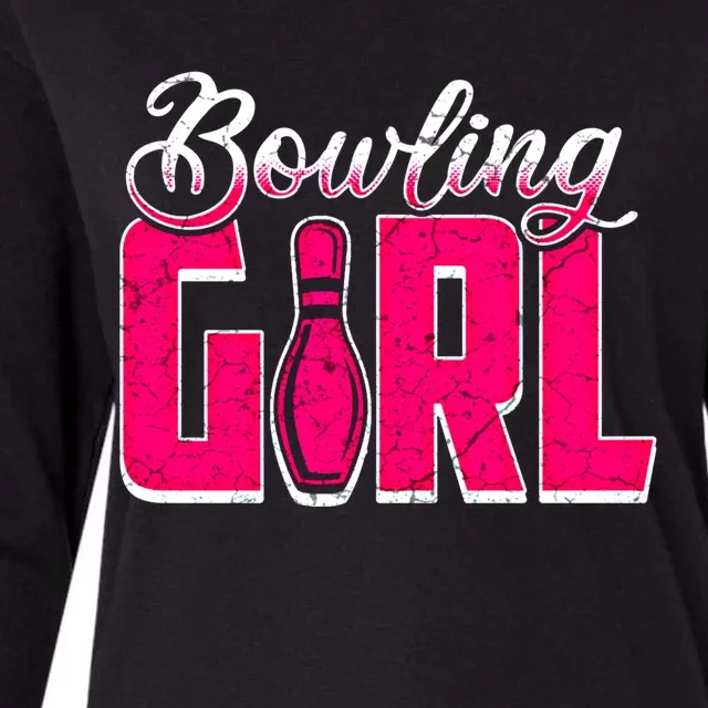 Funny Bowl Sports Bowling Gift Womens Cotton Relaxed Long Sleeve T-Shirt