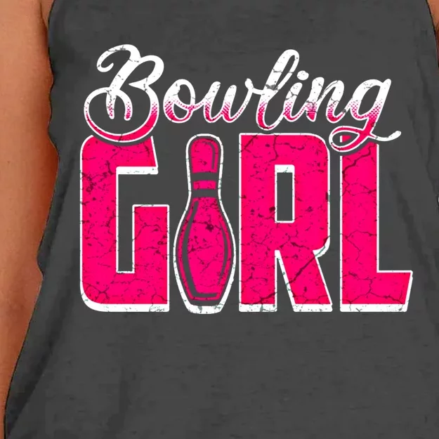 Funny Bowl Sports Bowling Gift Women's Knotted Racerback Tank