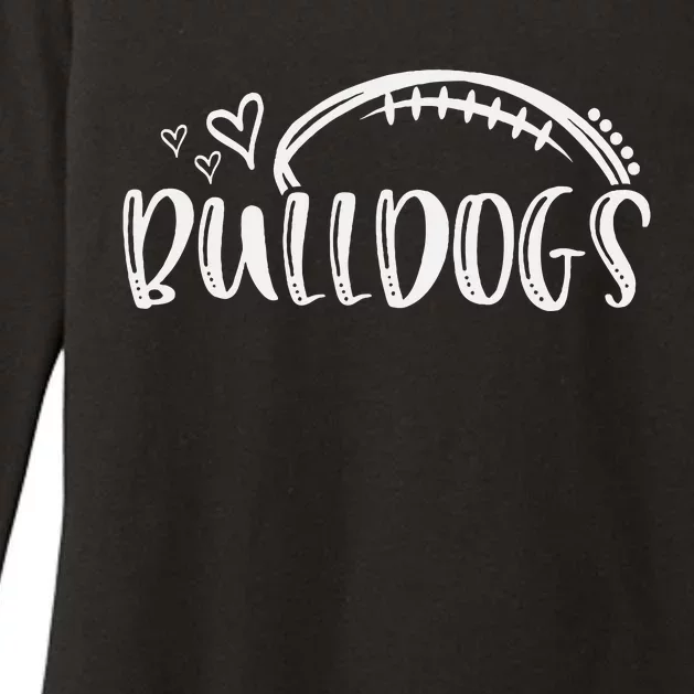 Football Bulldogs School Sports Fan Team Spirit Womens CVC Long Sleeve Shirt