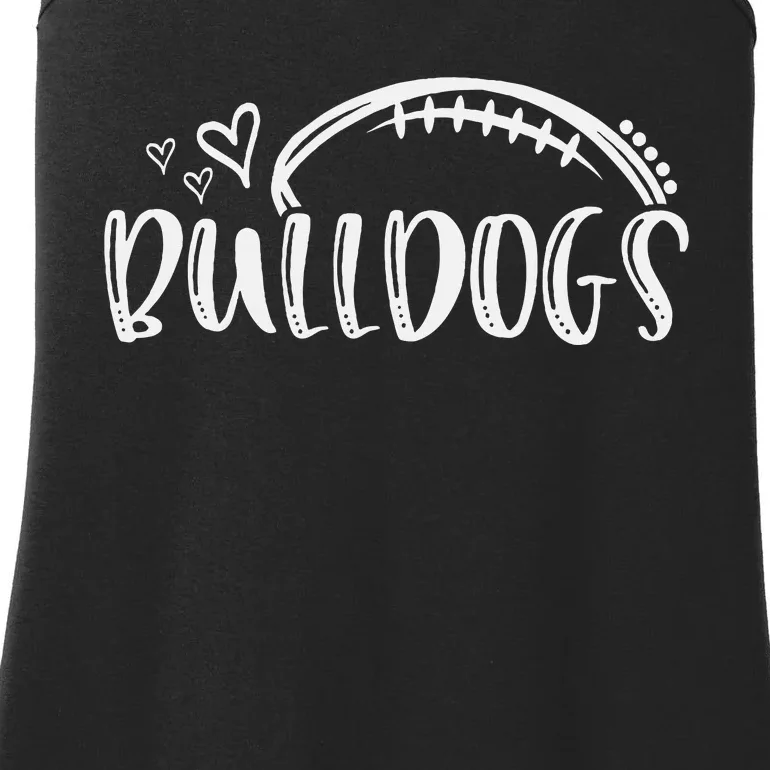 Football Bulldogs School Sports Fan Team Spirit Ladies Essential Tank