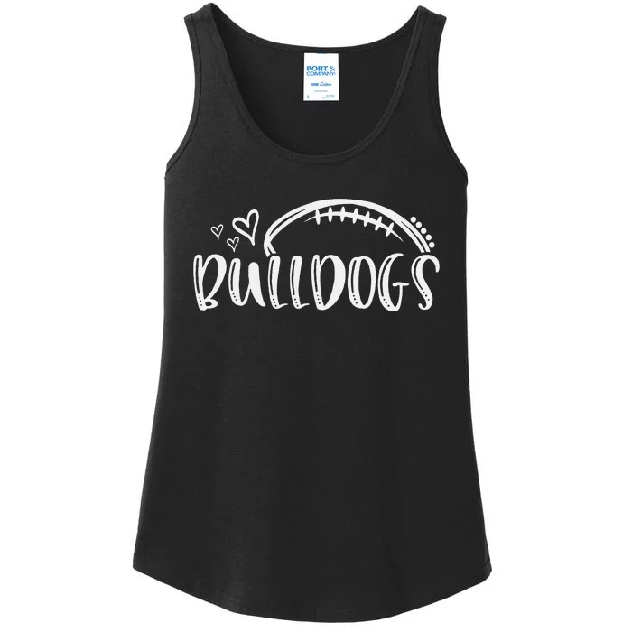 Football Bulldogs School Sports Fan Team Spirit Ladies Essential Tank