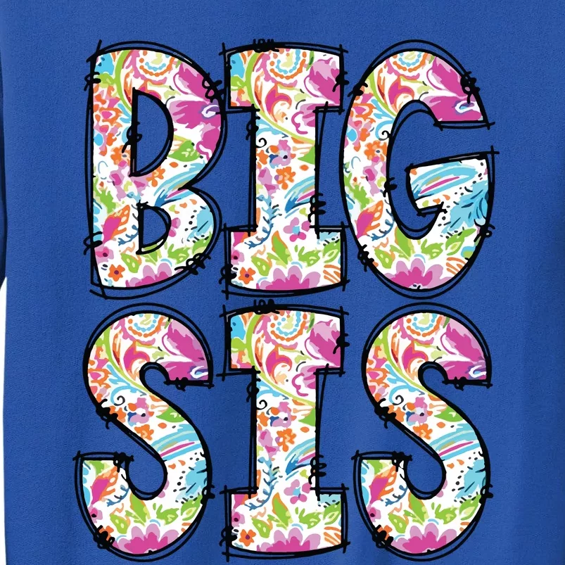 Floral Big Sister Gift Pregnancy Announcement Tall Sweatshirt