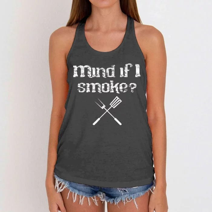 Funny Bbq Smoker Accessory Pitmaster Grill Women's Knotted Racerback Tank