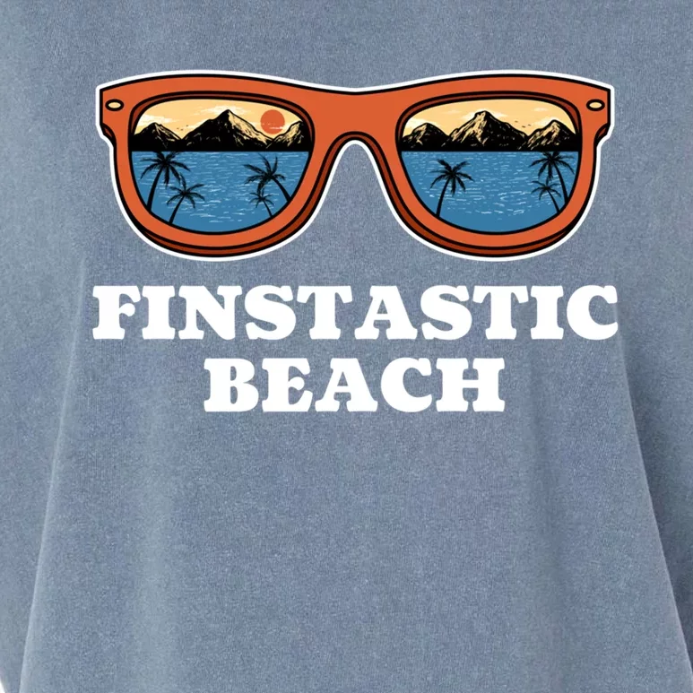 Finstastic Beach Summer Fishing Tropical Fisher Family Cool Gift Garment-Dyed Women's Muscle Tee