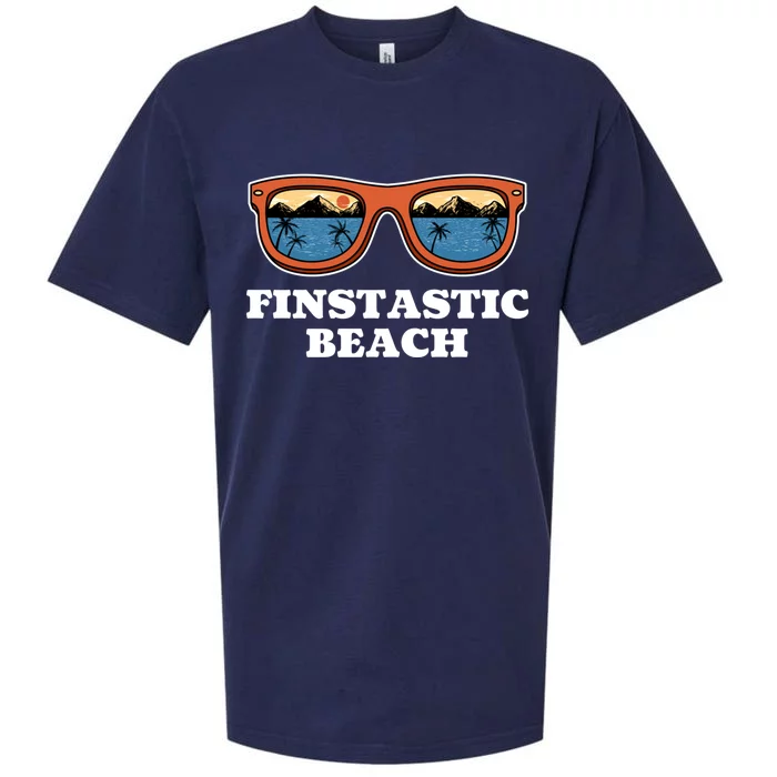 Finstastic Beach Summer Fishing Tropical Fisher Family Cool Gift Sueded Cloud Jersey T-Shirt