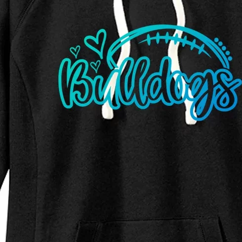 Football Bulldogs School Sports Fan Team Spirit Gift Women's Fleece Hoodie