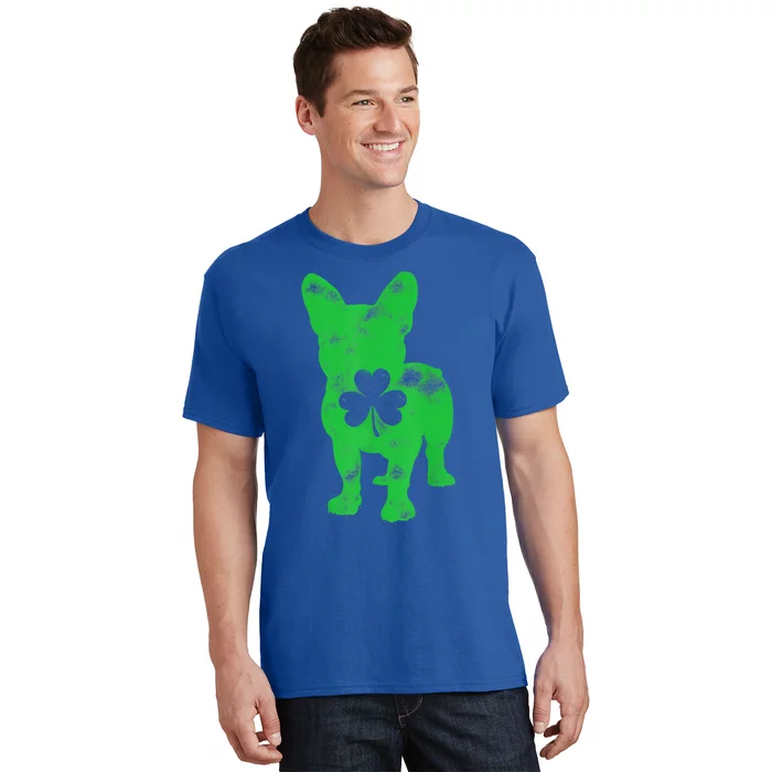 French Bulldog St Patricks Day Boys Girls Shamrock Dog Lover T-Shirt