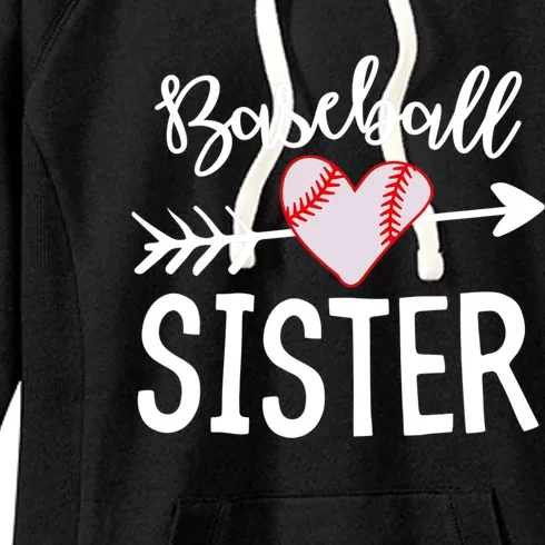 Funny Baseball Sister quote Sister cool Baseball Sister Women's Fleece Hoodie