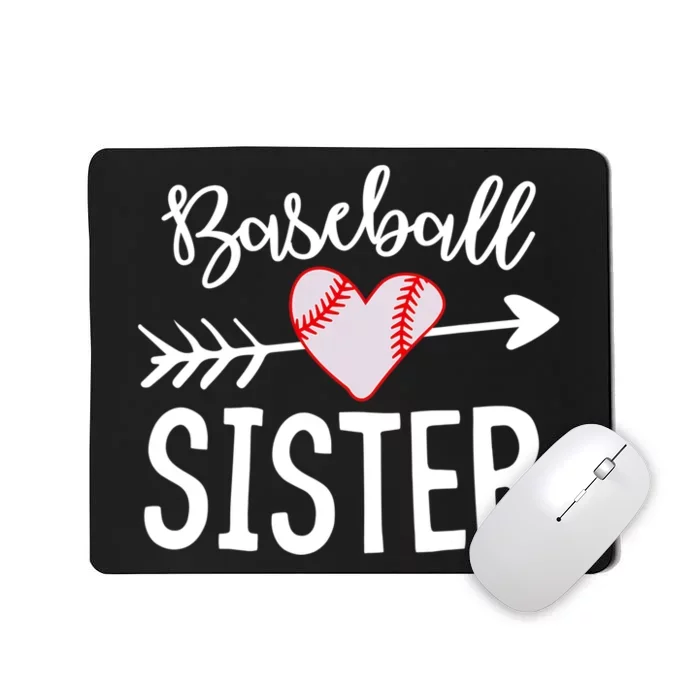 Funny Baseball Sister quote Sister cool Baseball Sister Mousepad