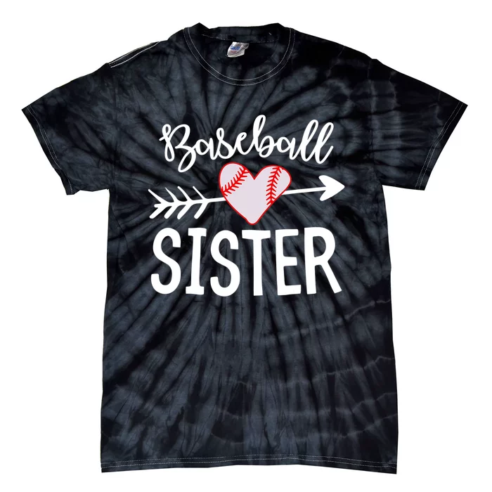 Funny Baseball Sister quote Sister cool Baseball Sister Tie-Dye T-Shirt