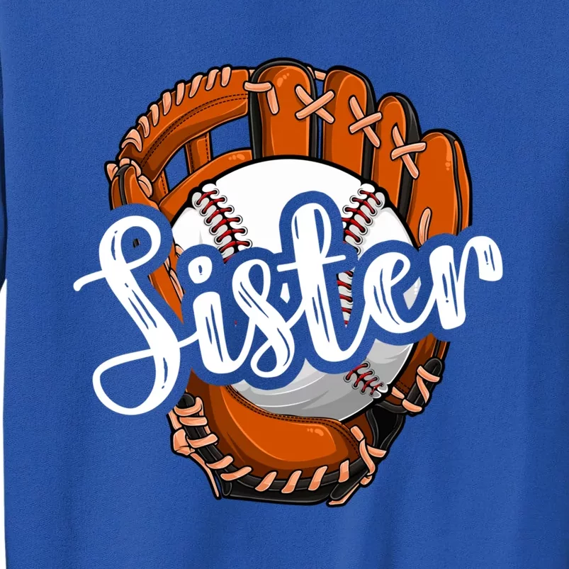 Funny Baseball Sister Funny Baseball Lover Mothers Day Mama Gift Tall Sweatshirt